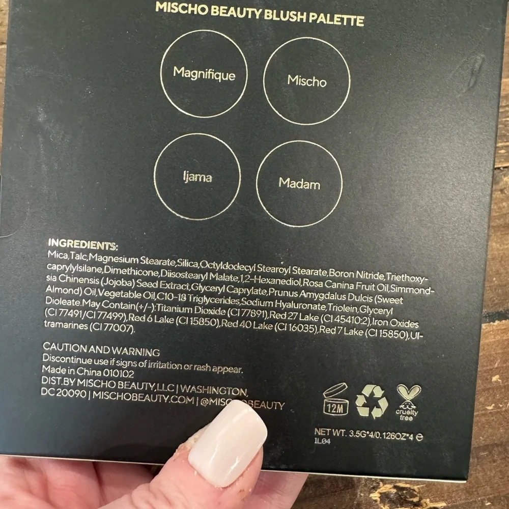 NIB Mischo Beauty Blush Palette-Limited Edition